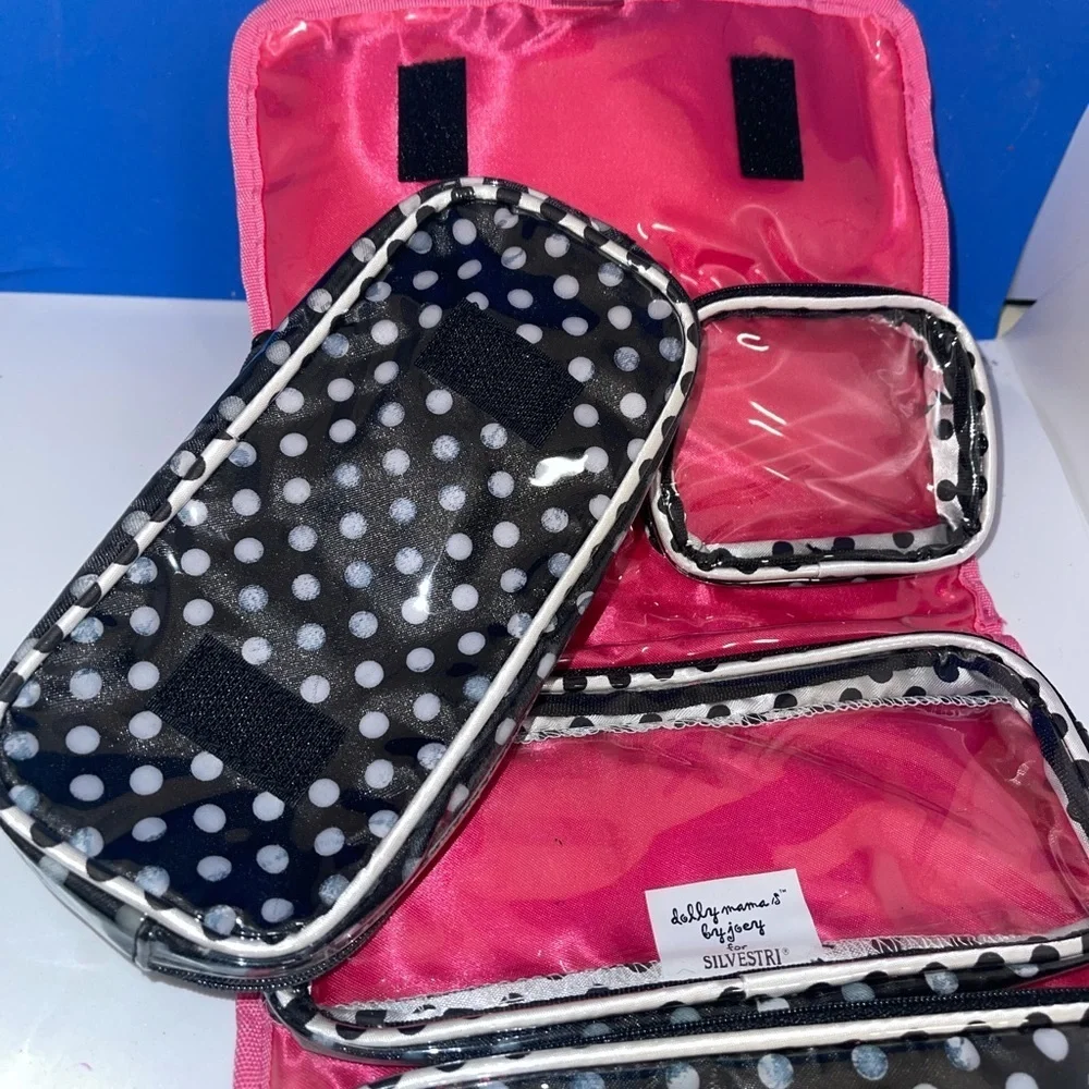 Dolly Mama Pink Satin & Sequin Makeup/Jewelry Case